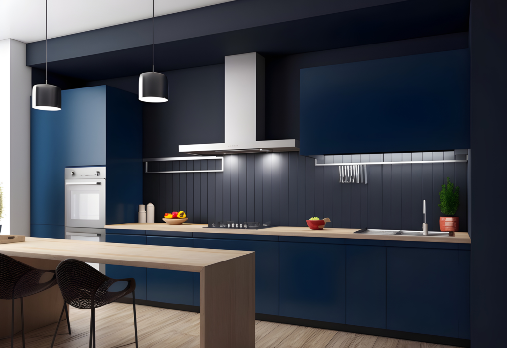 Cozinha Azul Escuro