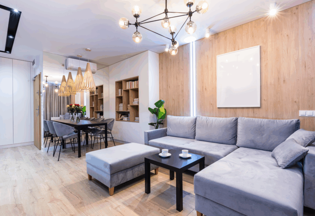 Ambientes Integrados: Adicionando Charme com Sala de Jantar e Sala de Estar