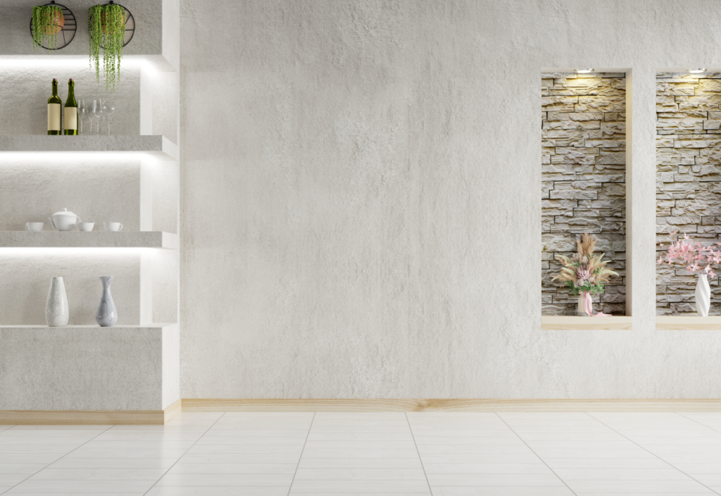 Estante embutida de alvenaria: o charme funcional que transforma qualquer ambiente