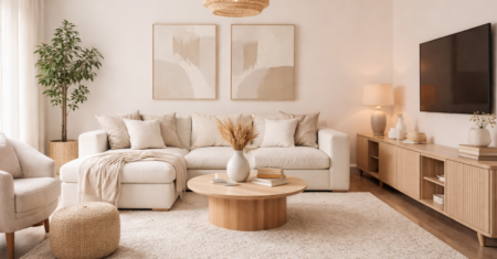 Sala Neutra: Ambiente Elegante, Aconchegante e Atemporal